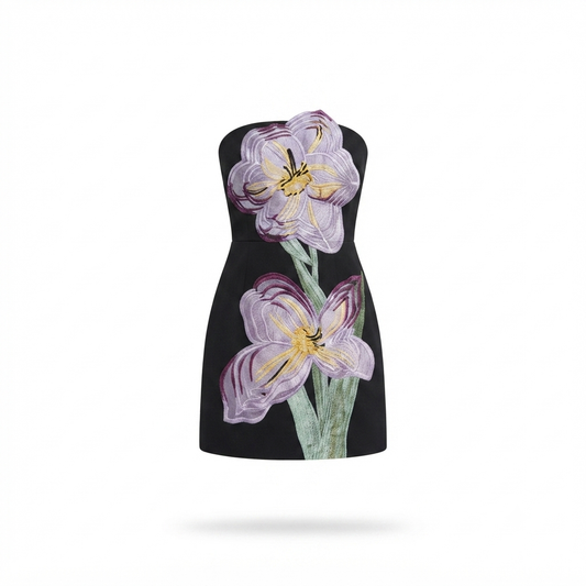 Vestido negro Sabine Strapless