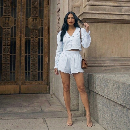Set linin baby blue