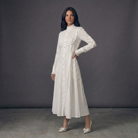 Vestido Dalia Midi manga larga