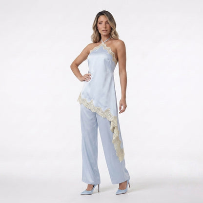 Set Indra azul y ivory