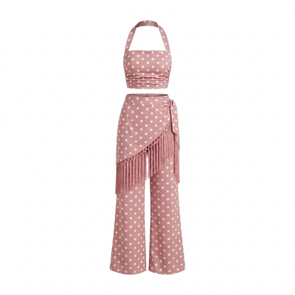 Set 3 piezas Debani Pink White polka dot