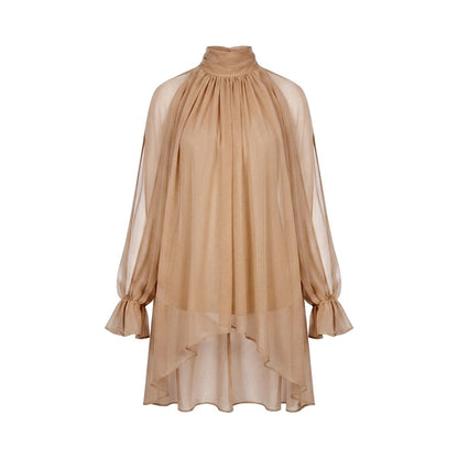 Blusa Camila abertura mangas Dusty Beige