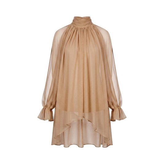 Blusa Camila abertura mangas Dusty Beige