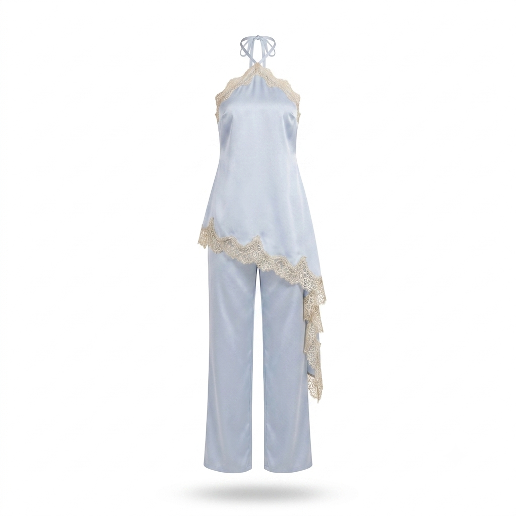 Set Indra azul y ivory