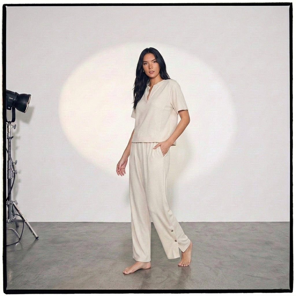Set Alex manga corta ivory