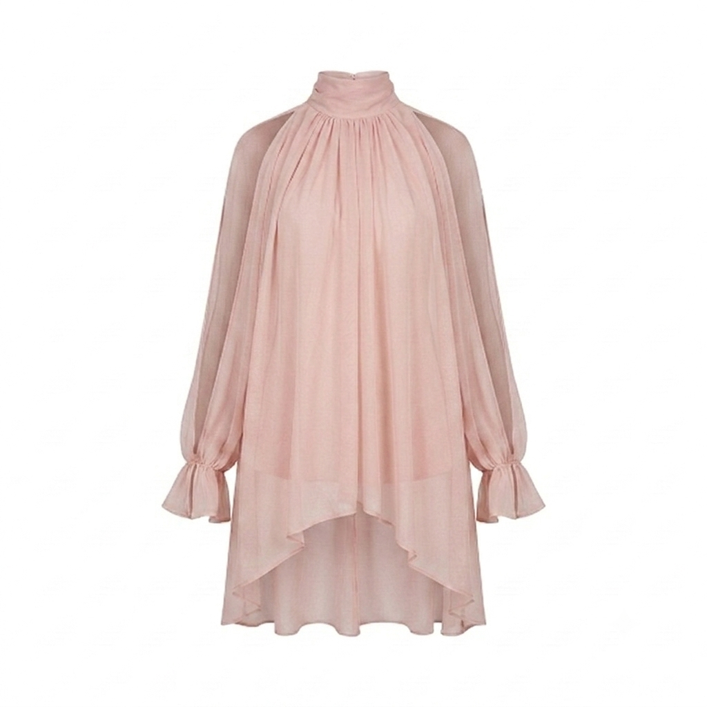 Blusa Camila abertura mangas rosa palo