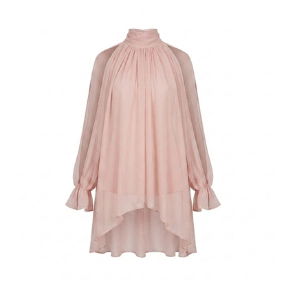 Blusa Camila abertura mangas rosa palo