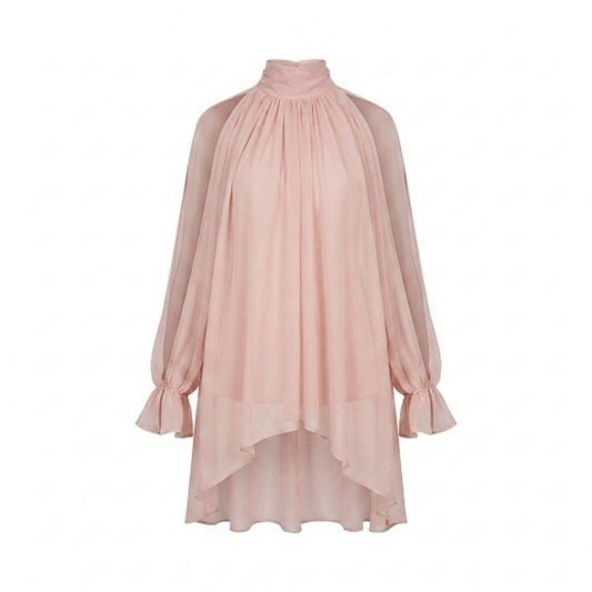 Blusa Camila abertura mangas rosa palo