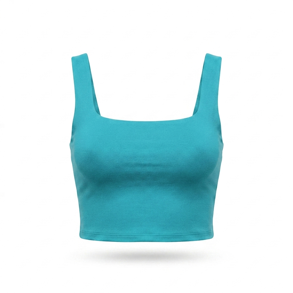 Top Macorita azul menta