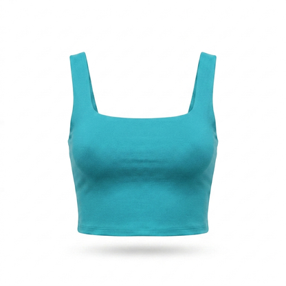 Top Macorita azul menta