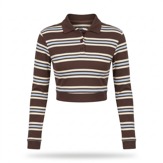 Top Aime  chocolate/babyblue