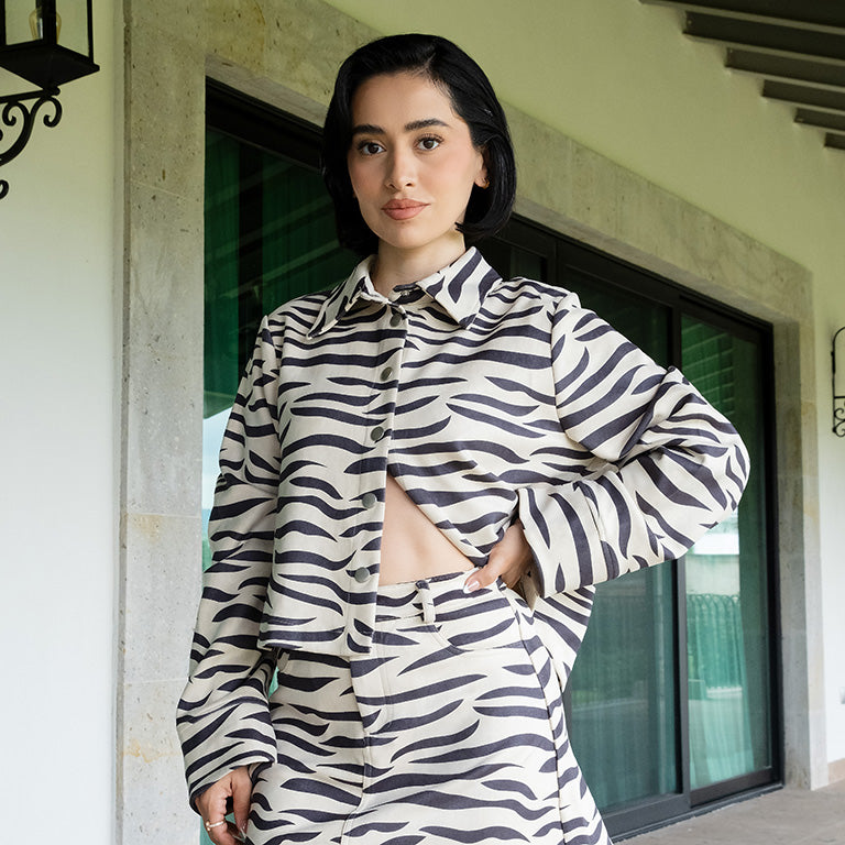 Set Zebra mini falda