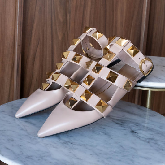 Flats Valentino Rockstud nude 39
