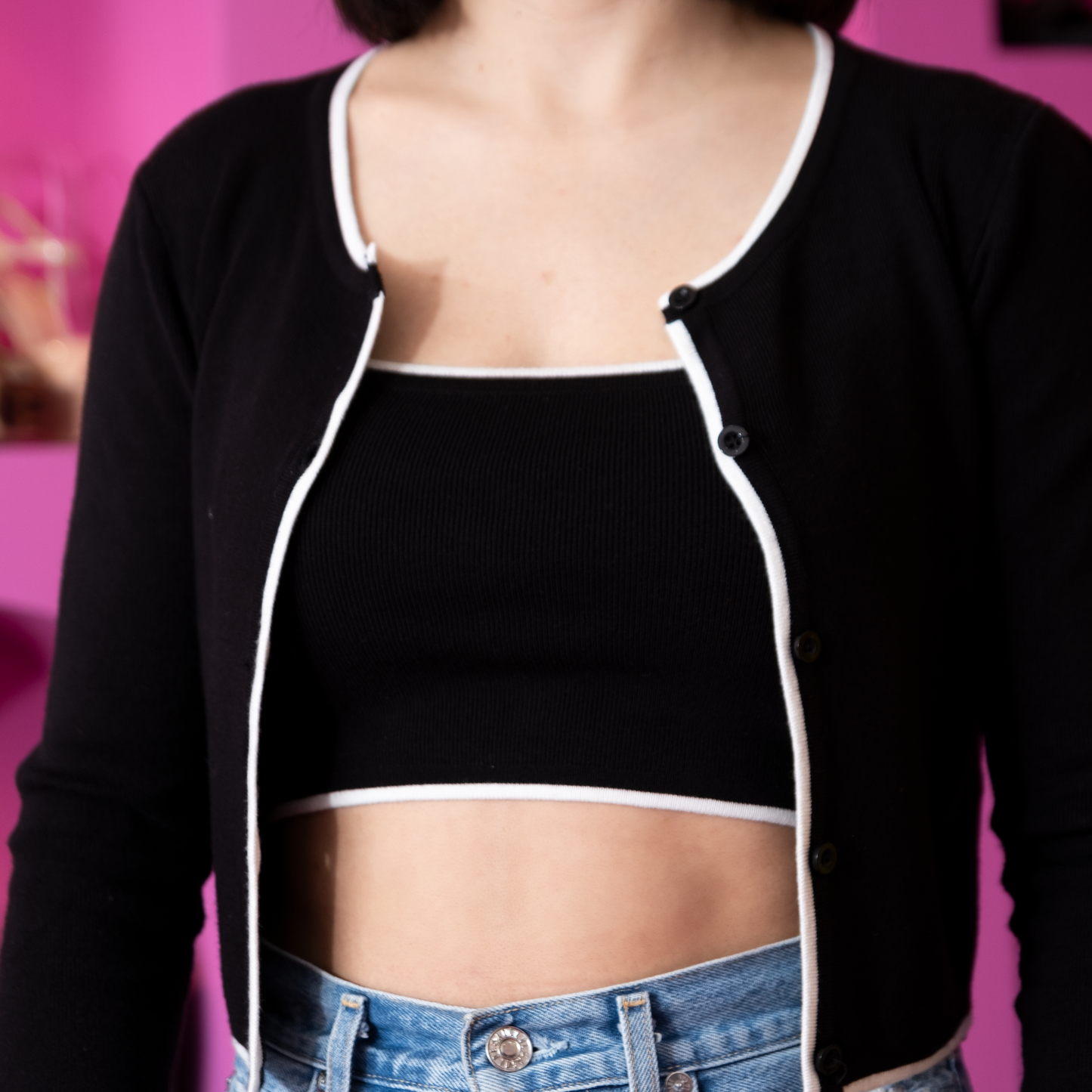 Sueter+Top NEGRO y Blanco