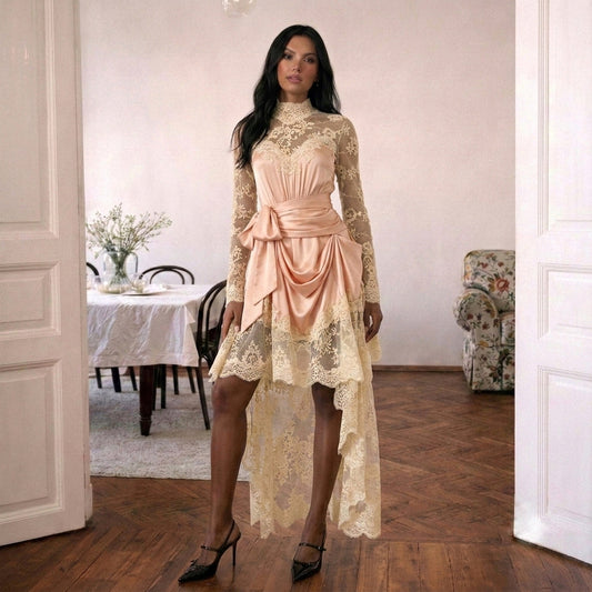 Vestido Gabriela Coral pastel