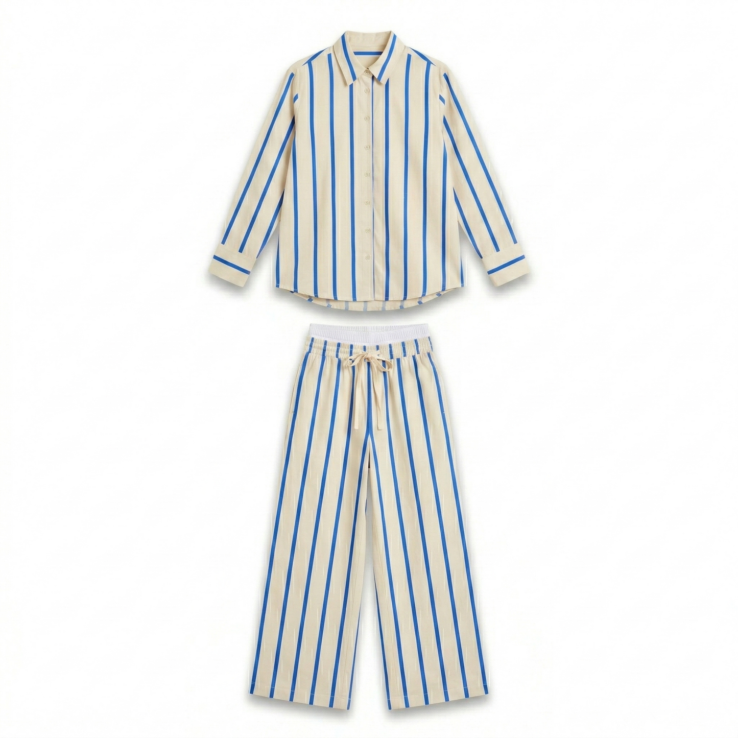 Set Alexandra Stripes Azul doble pretina