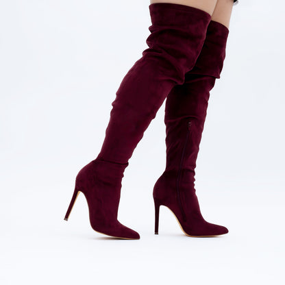 GISELE burgundy  SUEDE