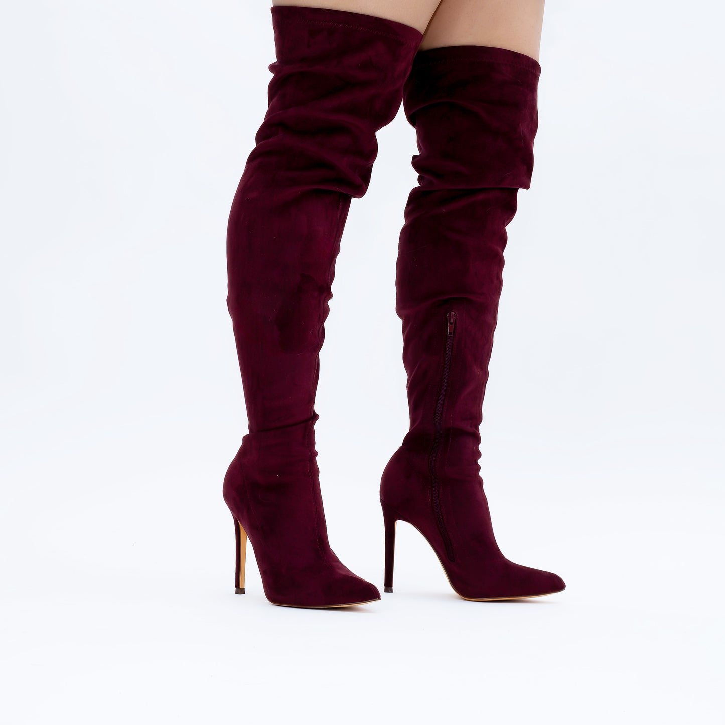 GISELE burgundy  SUEDE