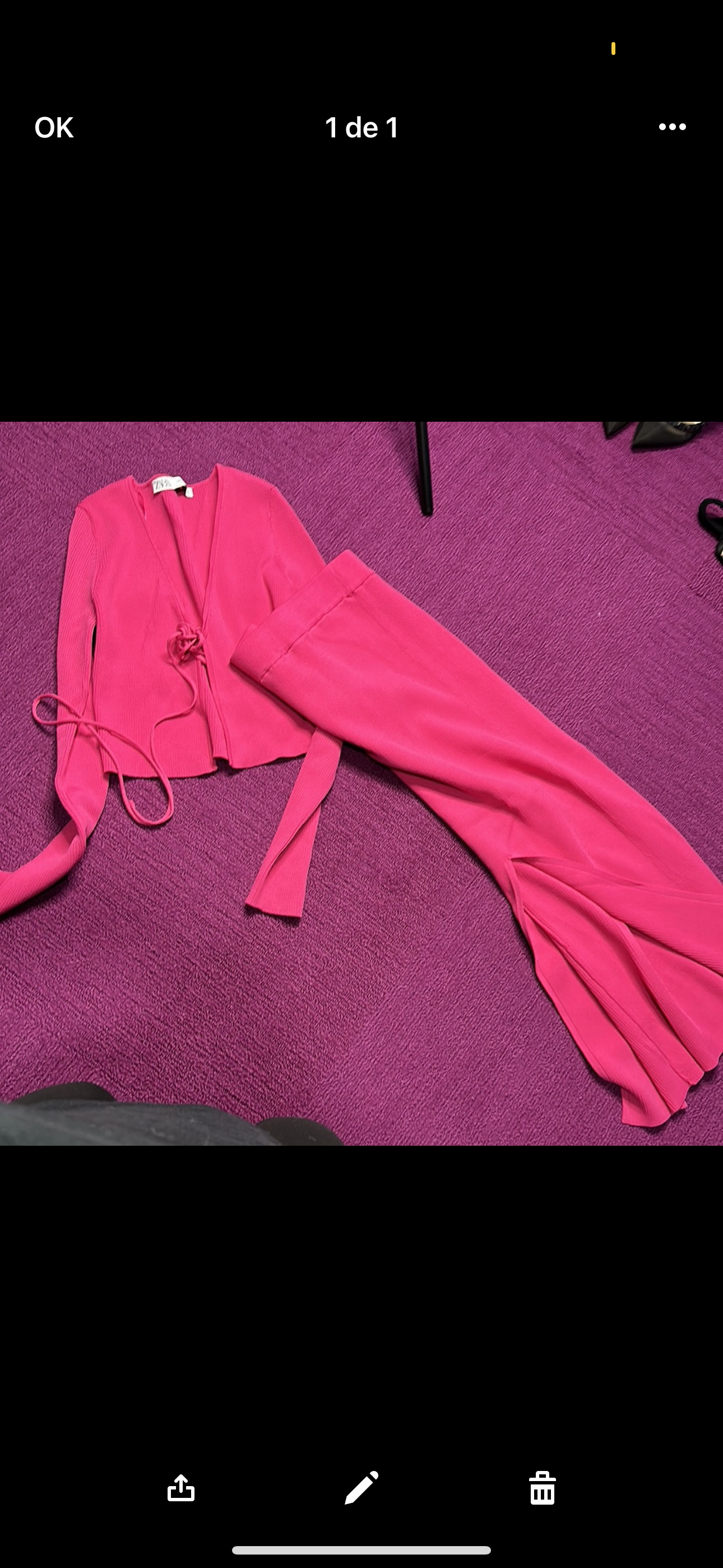 Conjunto zara rosa top y falda